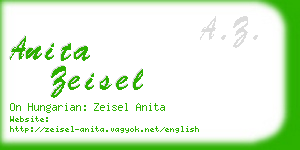 anita zeisel business card